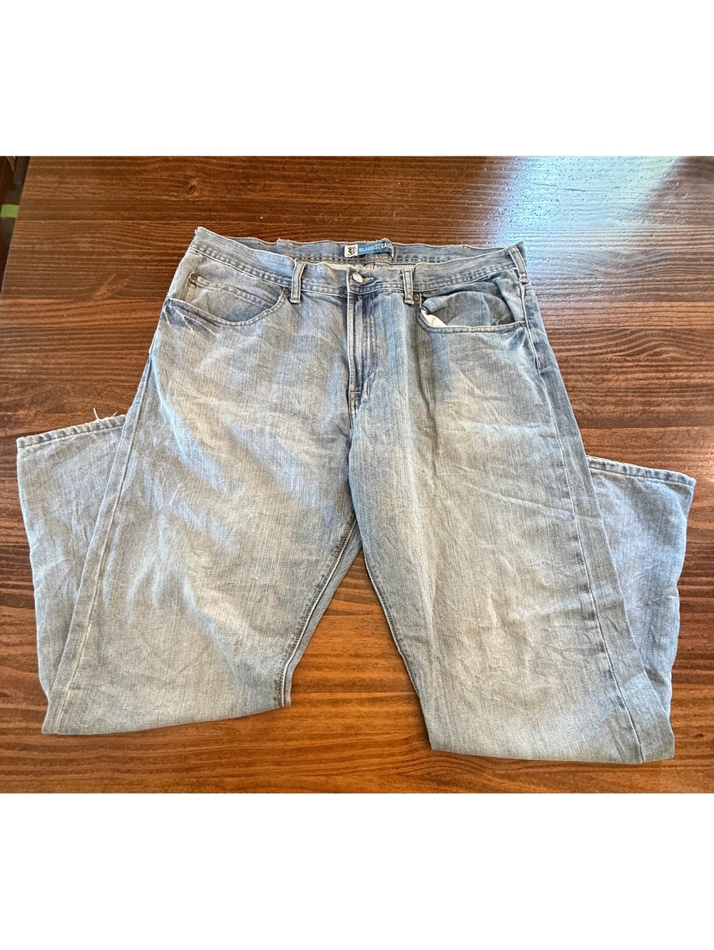 Lee Dungarees Relaxed Straight Light Blue Denim Jeans
